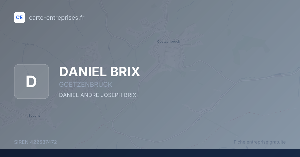 DANIEL BRIX — 422537472 — fiche entreprise