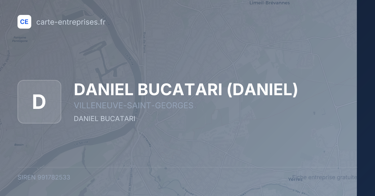 DANIEL BUCATARI (DANIEL) — 991782533 — fiche entreprise