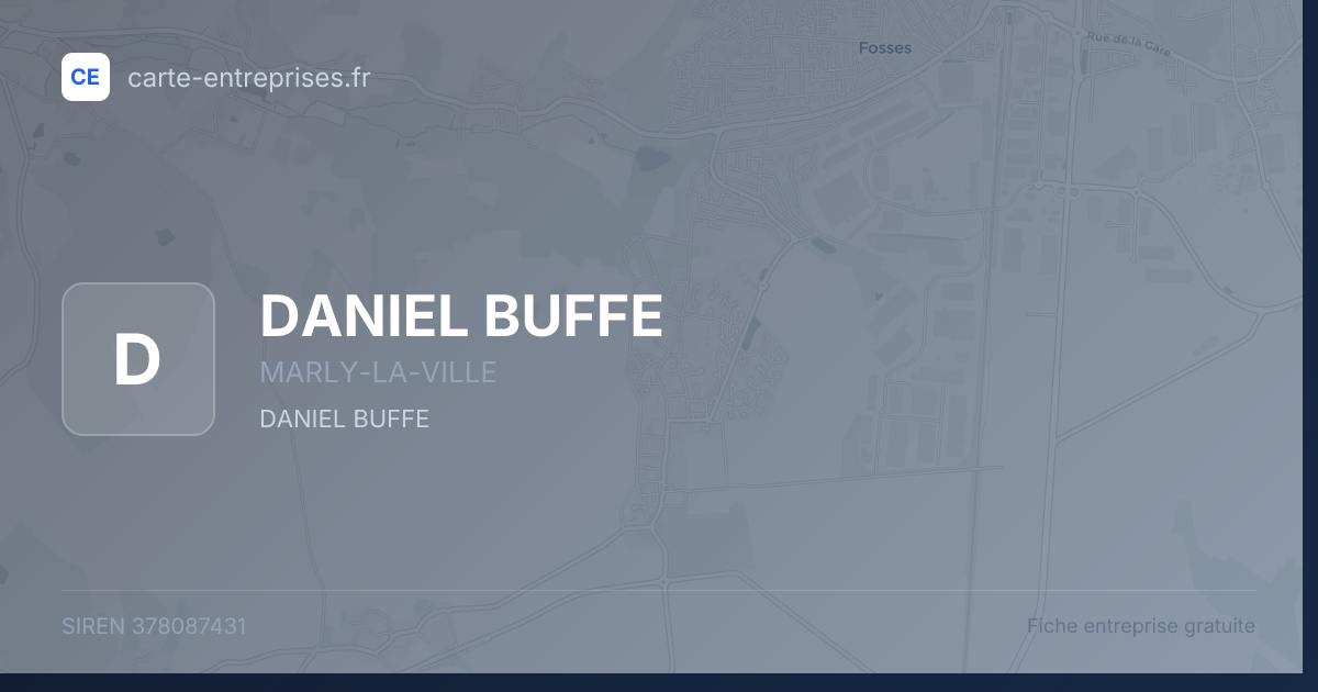 DANIEL BUFFE — 378087431 — fiche entreprise