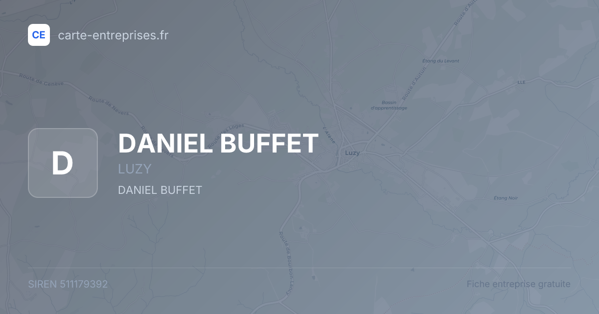 DANIEL BUFFET — 511179392 — fiche entreprise