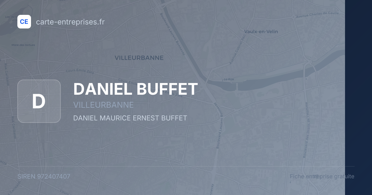 DANIEL BUFFET — 972407407 — fiche entreprise
