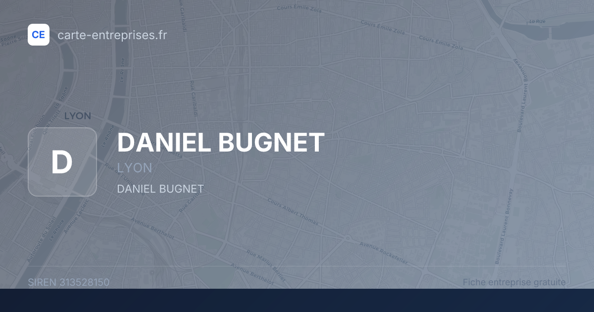 DANIEL BUGNET — 313528150 — fiche entreprise