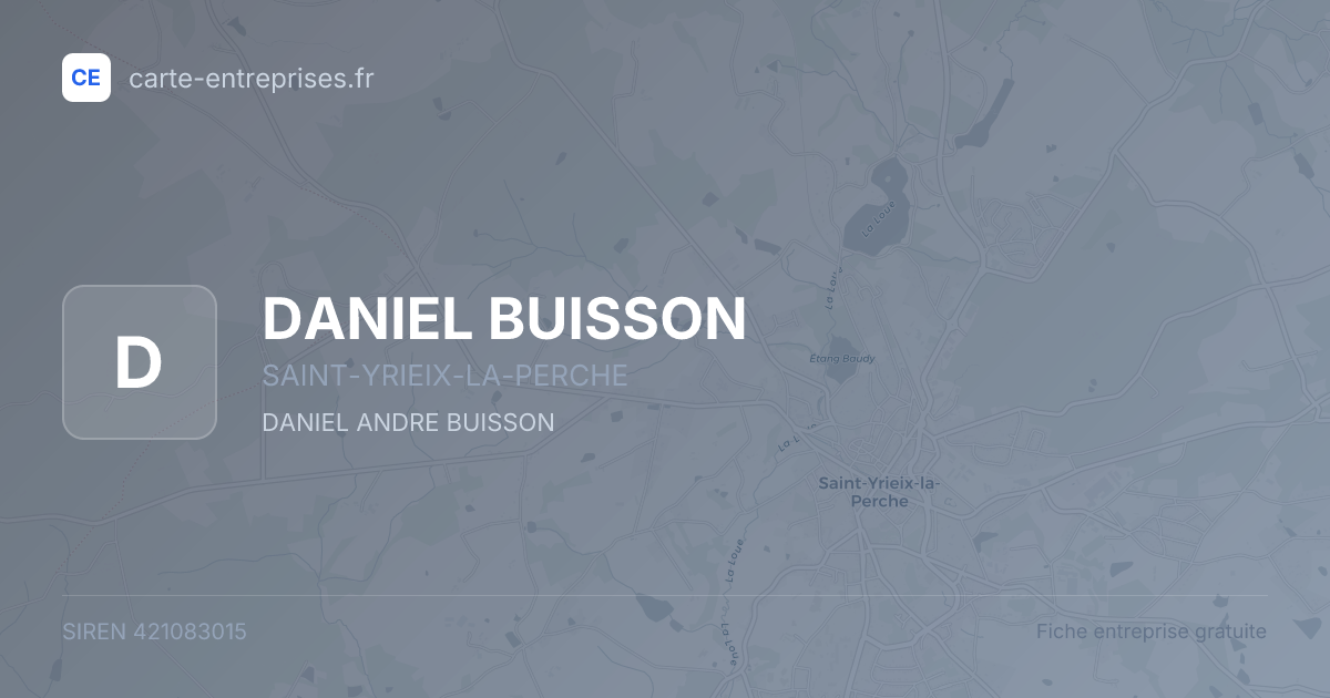 DANIEL BUISSON — 421083015 — fiche entreprise