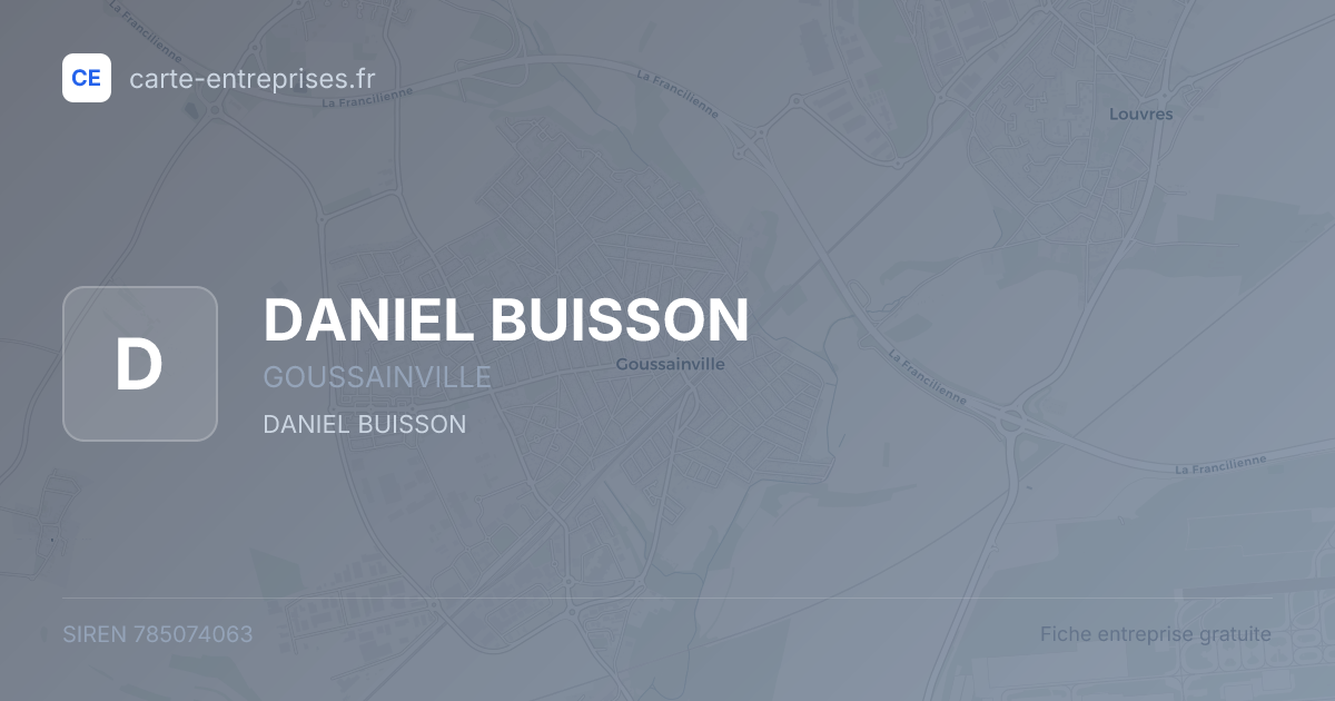 DANIEL BUISSON — 785074063 — fiche entreprise