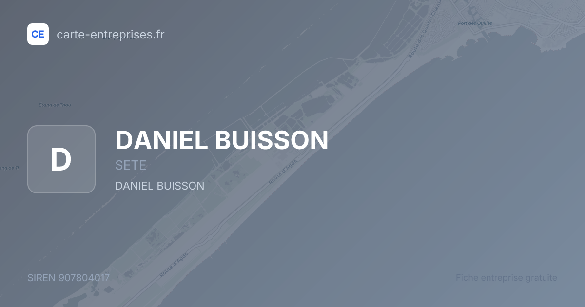 DANIEL BUISSON — 907804017 — fiche entreprise