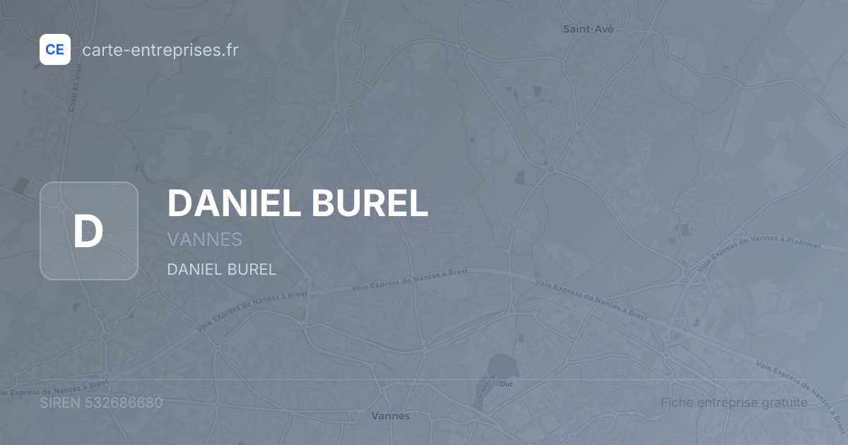DANIEL BUREL — 532686680 — fiche entreprise