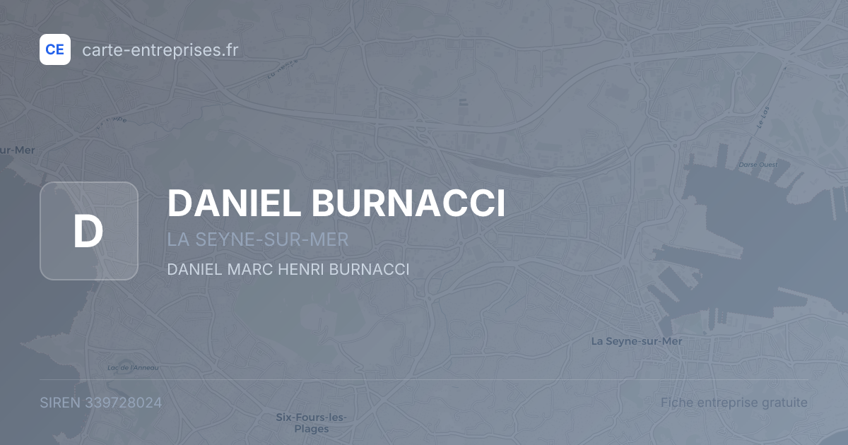 DANIEL BURNACCI — 339728024 — fiche entreprise