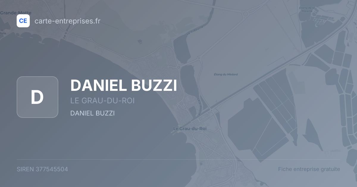 DANIEL BUZZI — 377545504 — fiche entreprise