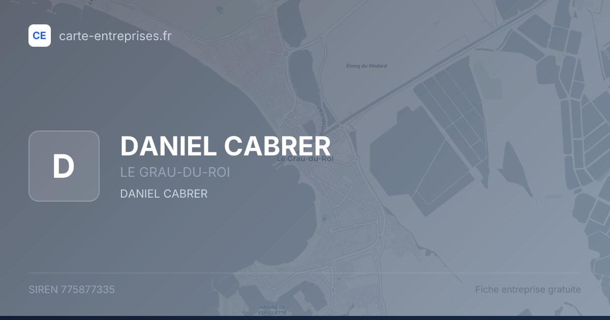 DANIEL CABRER — 775877335 — fiche entreprise
