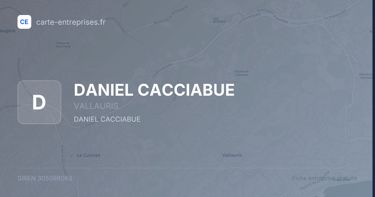 DANIEL CACCIABUE — 305098063 — fiche entreprise