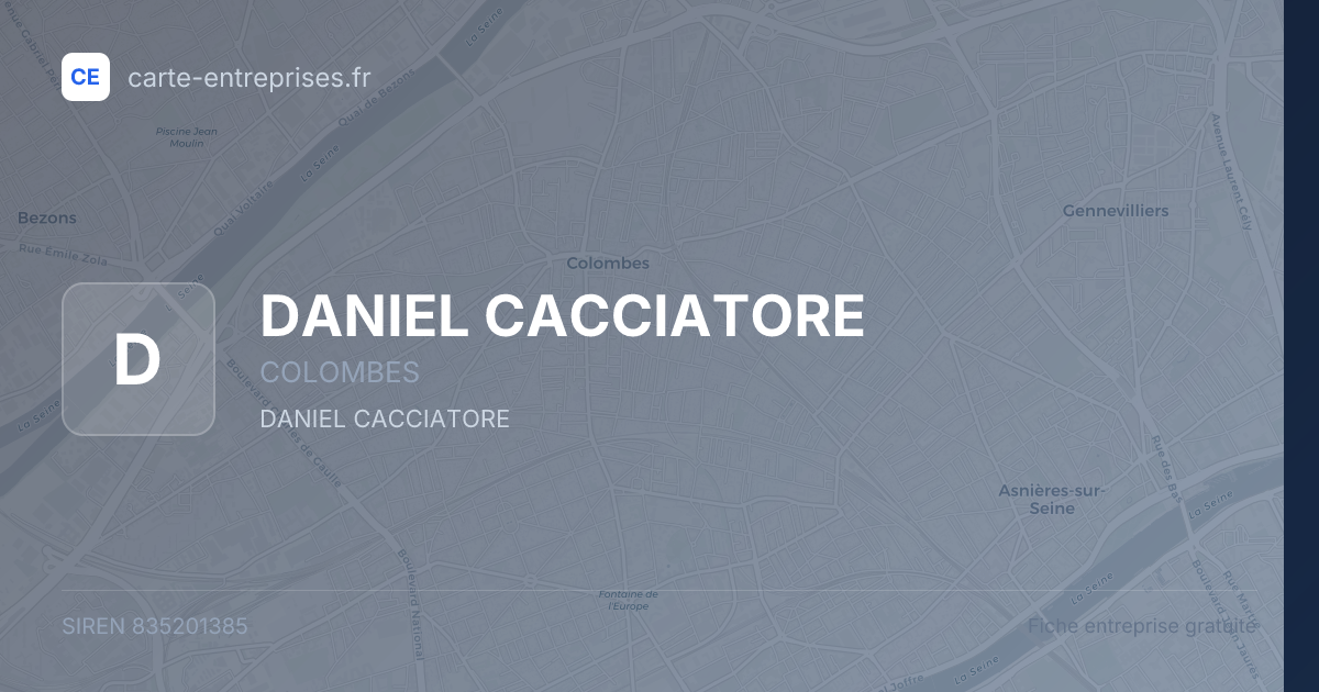 DANIEL CACCIATORE — 835201385 — fiche entreprise