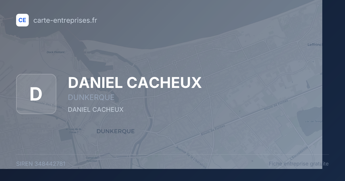 DANIEL CACHEUX — 348442781 — fiche entreprise