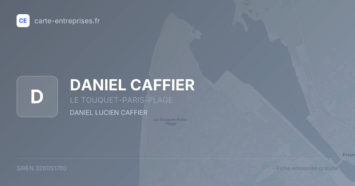 DANIEL CAFFIER — 326051760 — fiche entreprise
