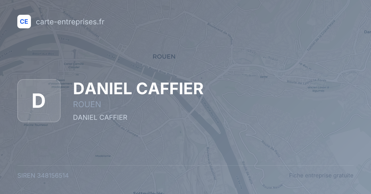 DANIEL CAFFIER — 348156514 — fiche entreprise