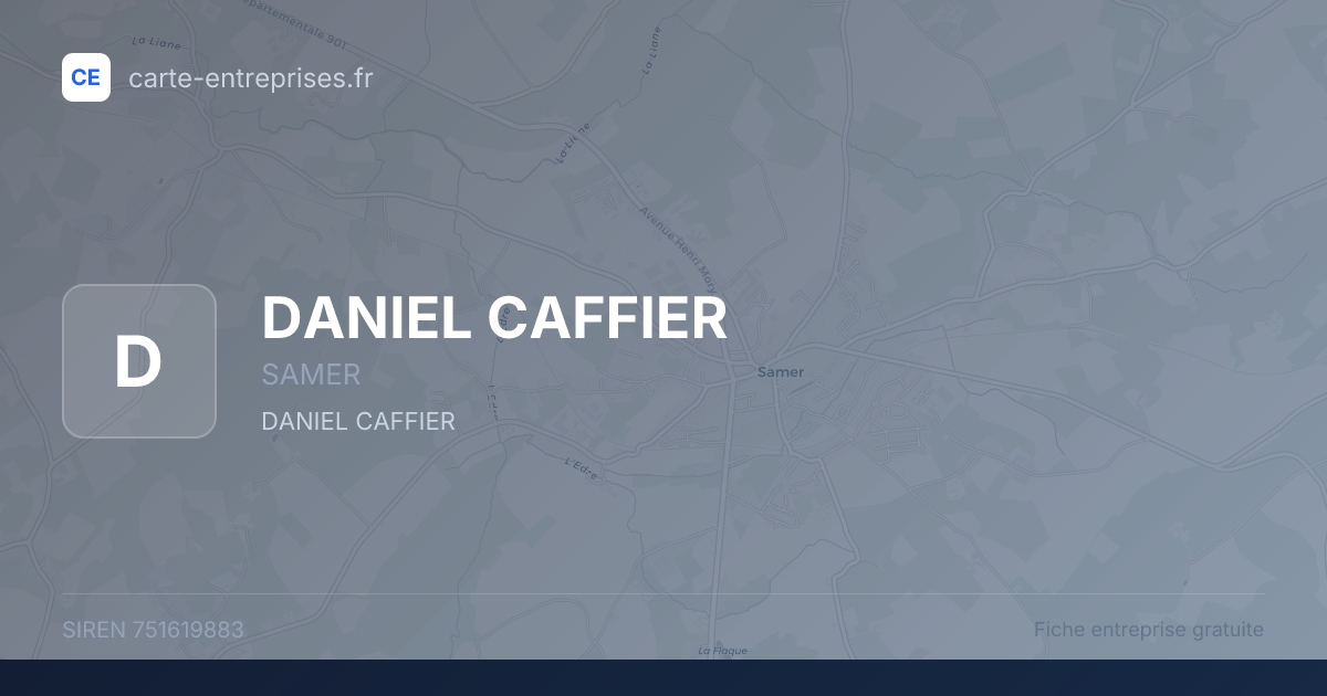 DANIEL CAFFIER — 751619883 — fiche entreprise