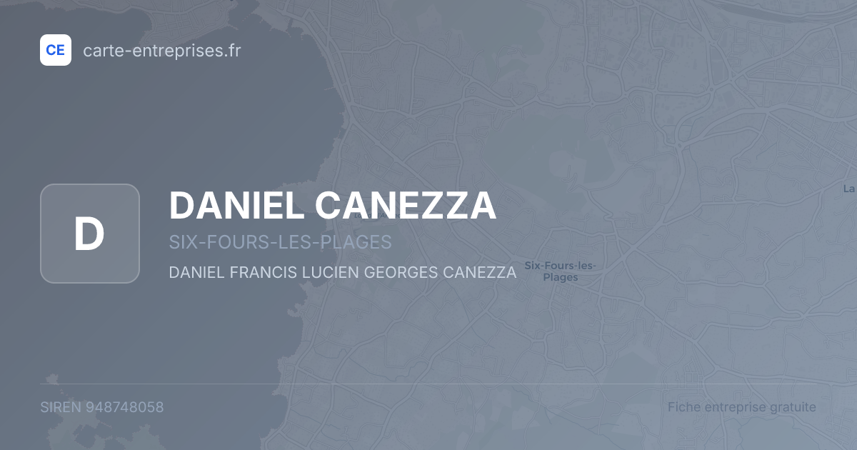 DANIEL CANEZZA — 948748058 — fiche entreprise