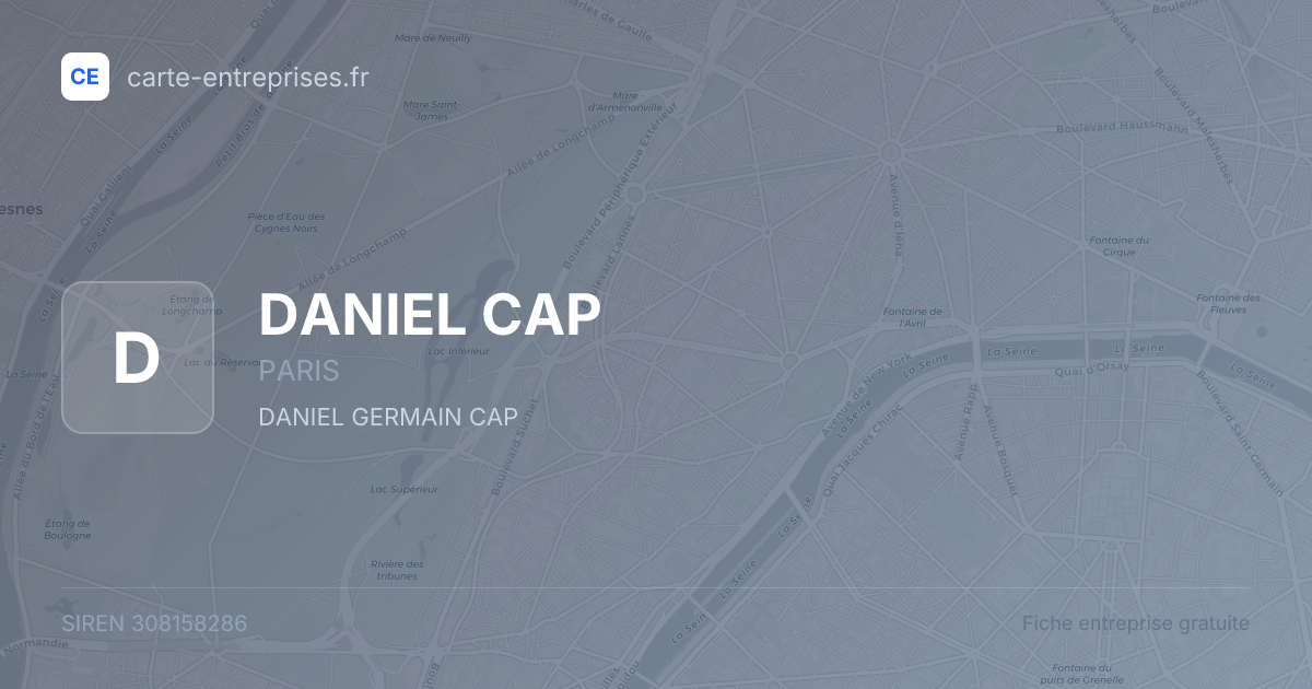 DANIEL CAP — 308158286 — fiche entreprise
