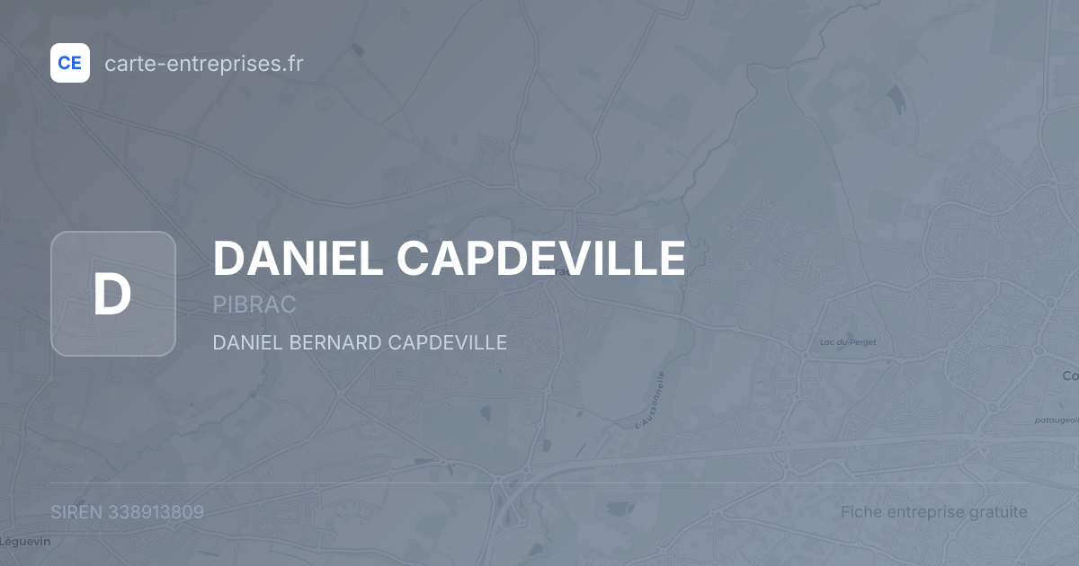 DANIEL CAPDEVILLE — 338913809 — fiche entreprise