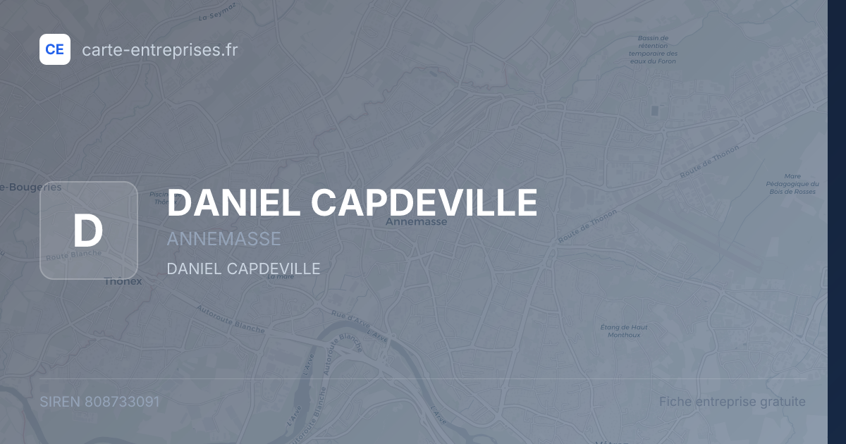 DANIEL CAPDEVILLE — 808733091 — fiche entreprise