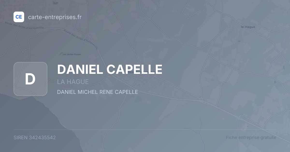 DANIEL CAPELLE — 342435542 — fiche entreprise