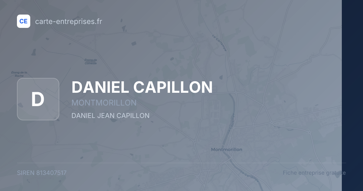 DANIEL CAPILLON — 813407517 — fiche entreprise