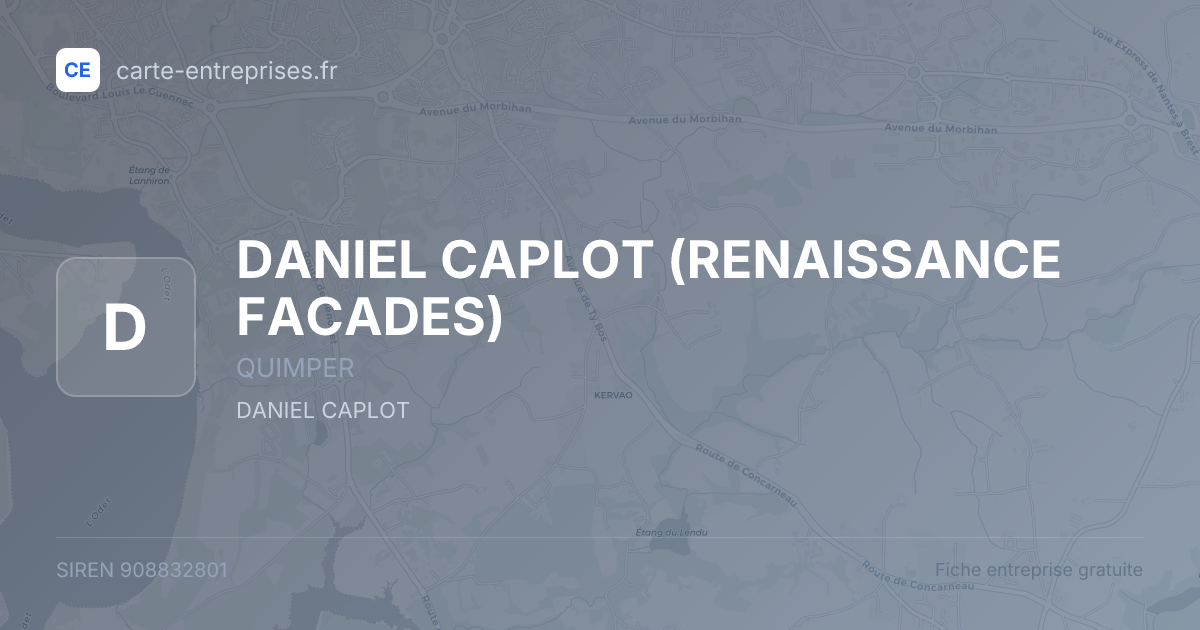 DANIEL CAPLOT (RENAISSANCE FACADES) — 908832801 — fiche entreprise