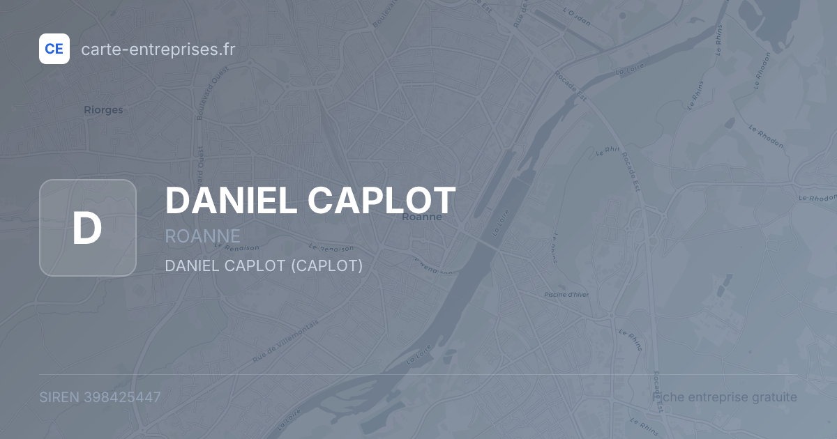 DANIEL CAPLOT — 398425447 — fiche entreprise