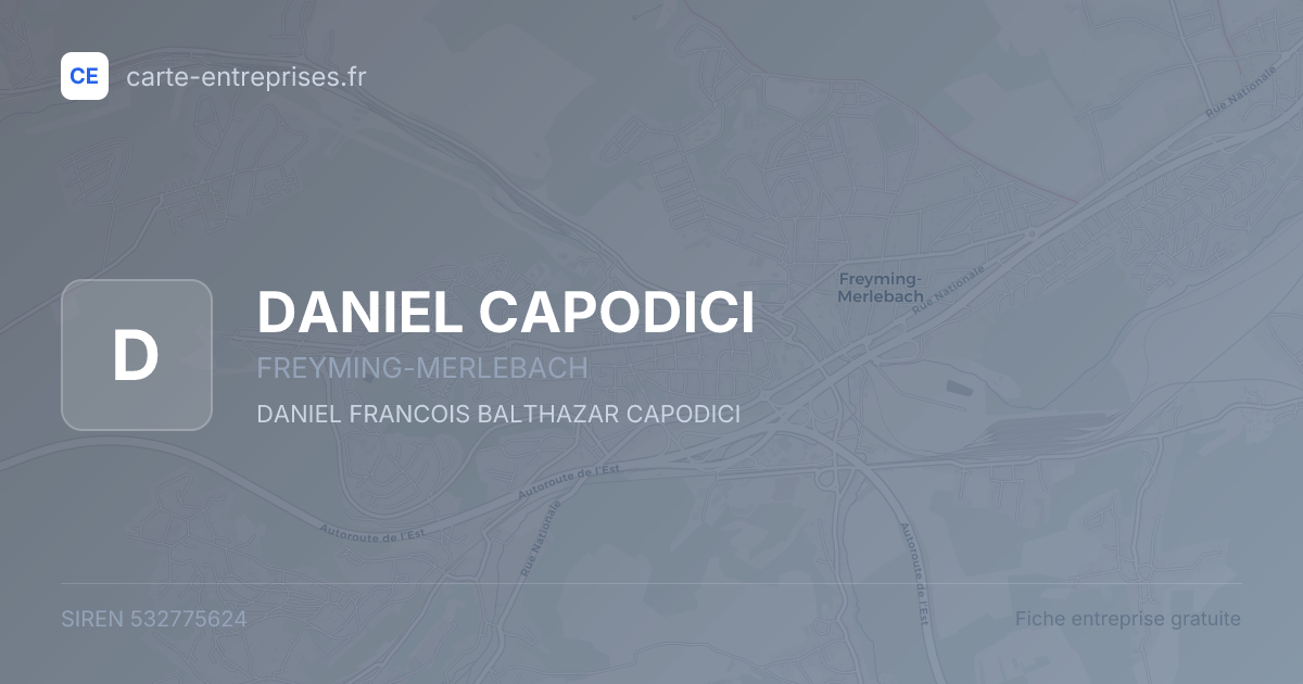 DANIEL CAPODICI — 532775624 — fiche entreprise
