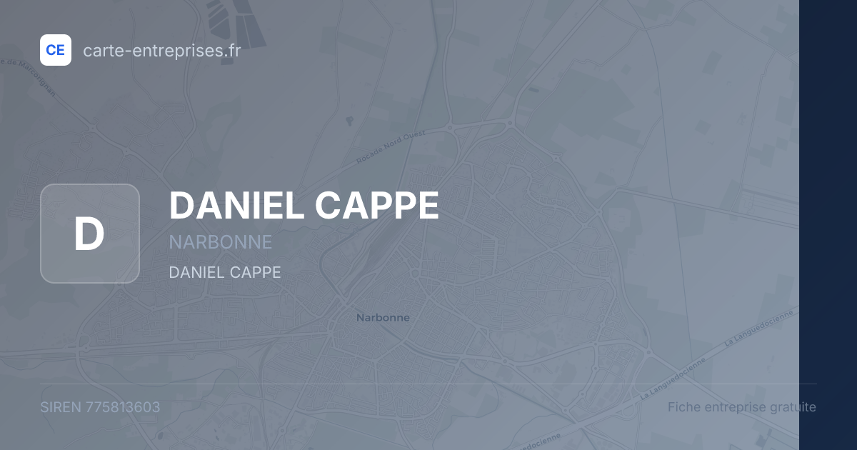DANIEL CAPPE — 775813603 — fiche entreprise