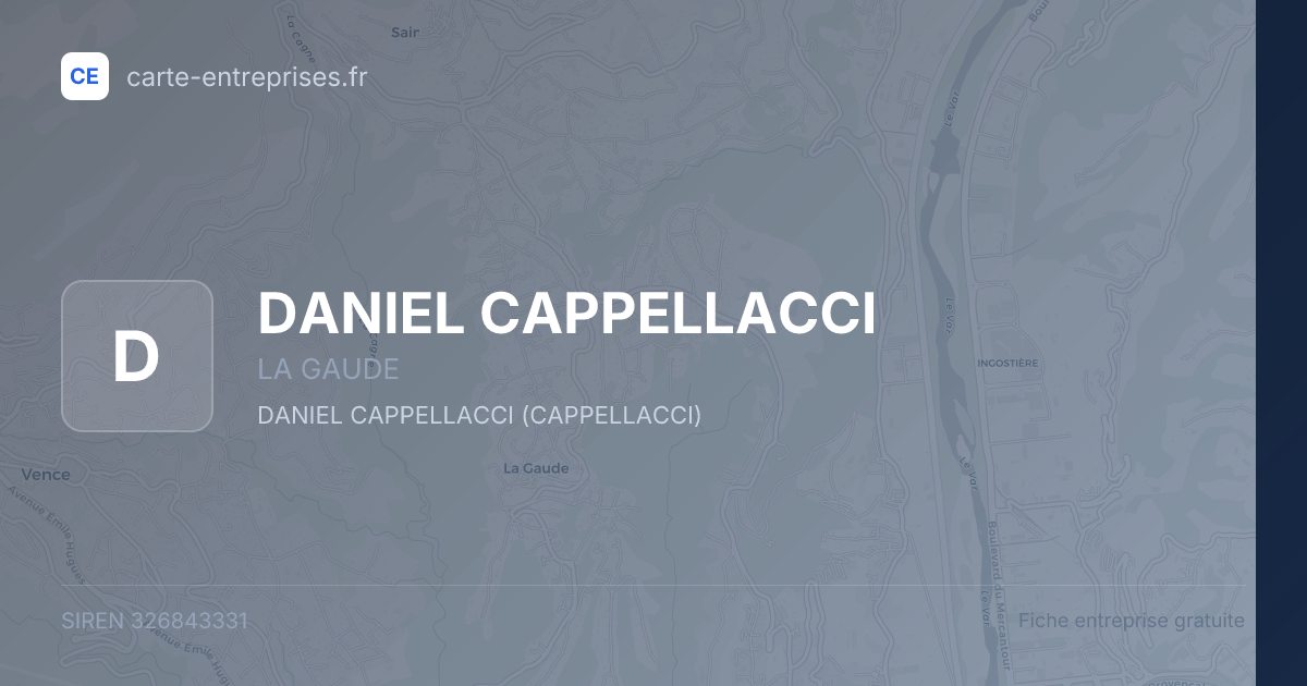 DANIEL CAPPELLACCI — 326843331 — fiche entreprise
