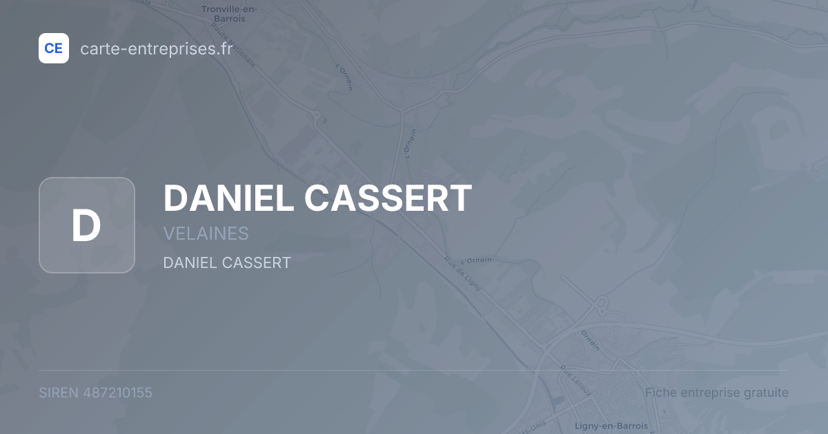 DANIEL CASSERT — 487210155 — fiche entreprise