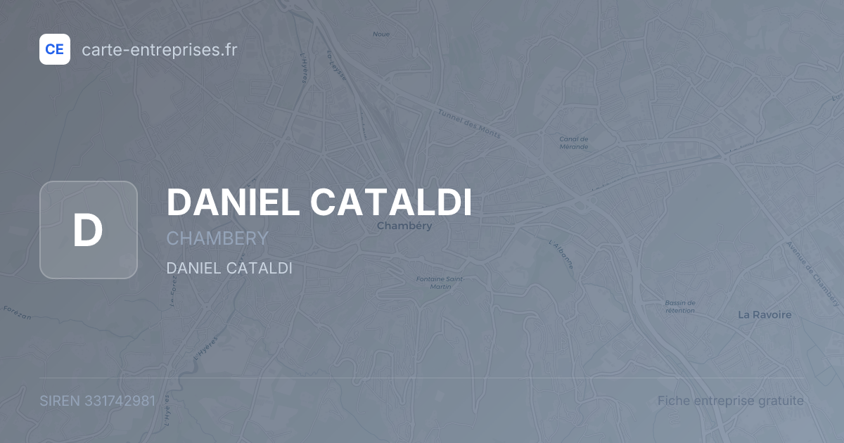 DANIEL CATALDI — 331742981 — fiche entreprise