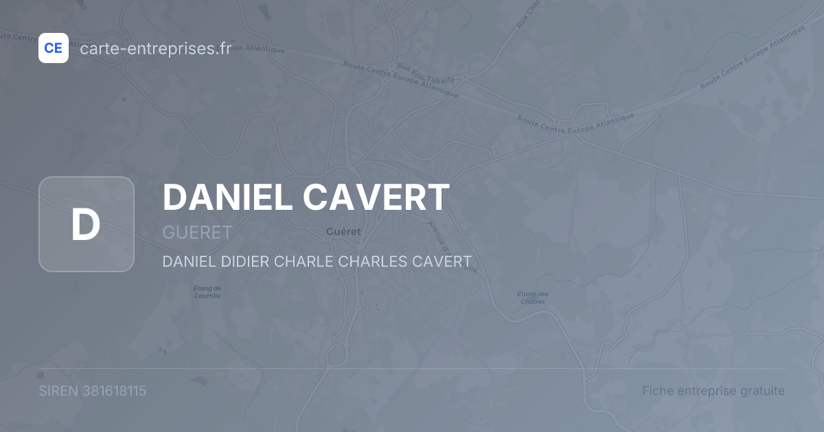 DANIEL CAVERT — 381618115 — fiche entreprise