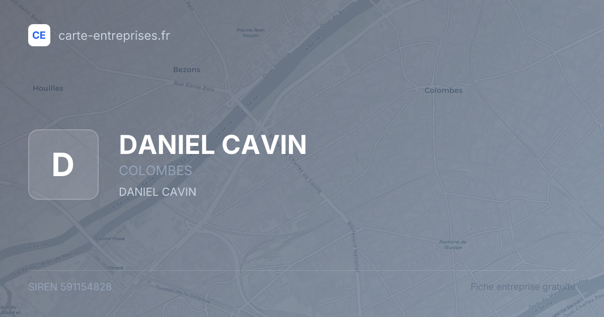 DANIEL CAVIN — 591154828 — fiche entreprise