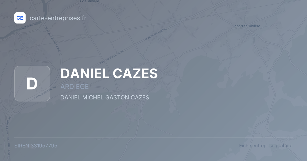 DANIEL CAZES — 331957795 — fiche entreprise