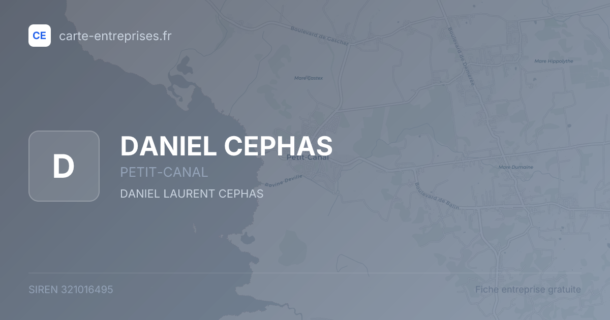 DANIEL CEPHAS — 321016495 — fiche entreprise
