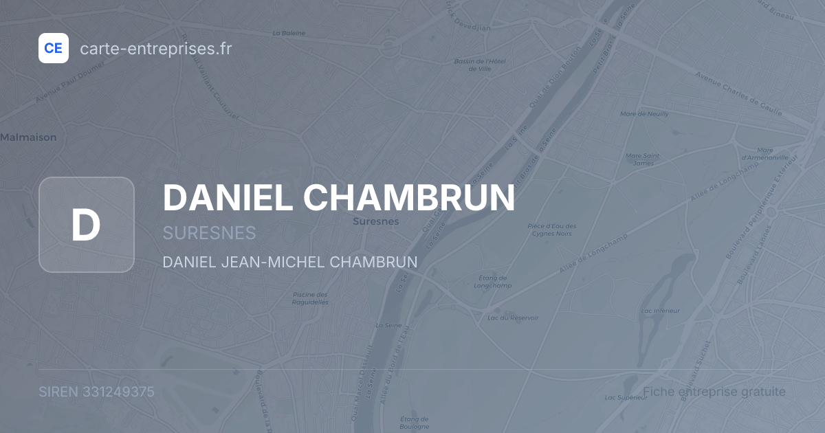 DANIEL CHAMBRUN — 331249375 — fiche entreprise