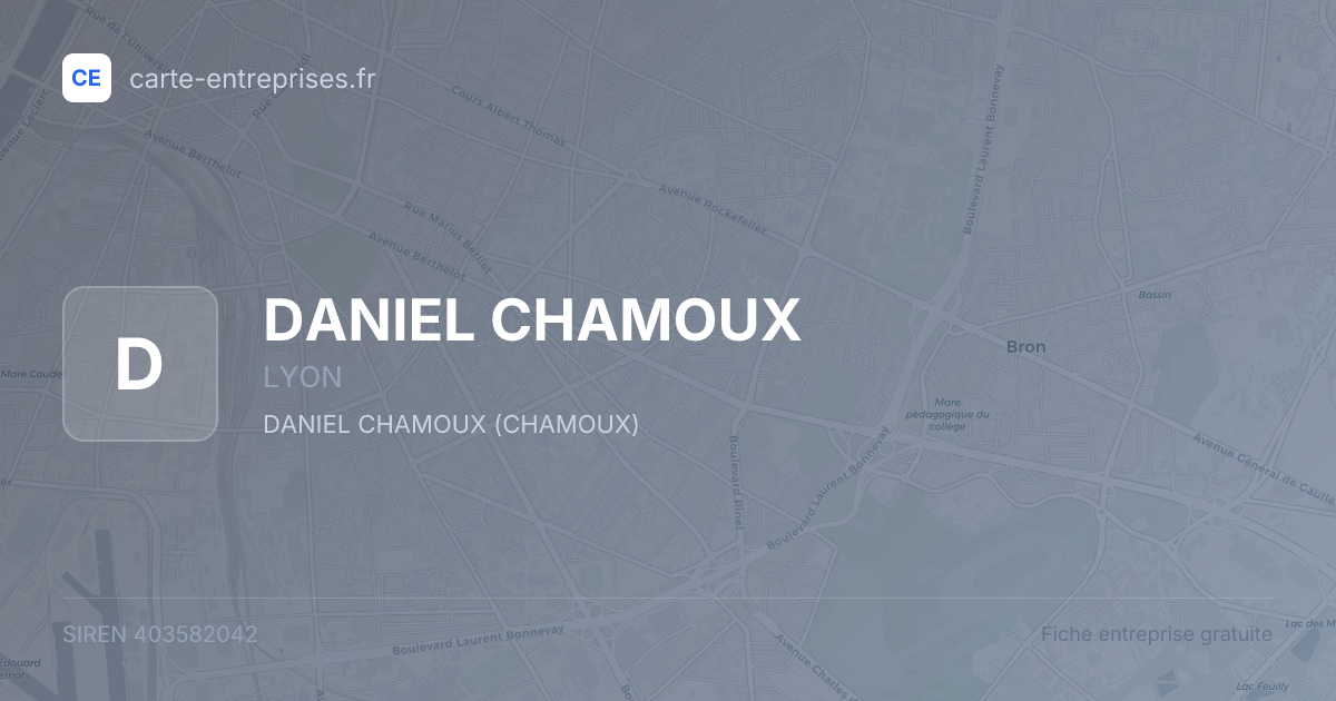 DANIEL CHAMOUX — 403582042 — fiche entreprise