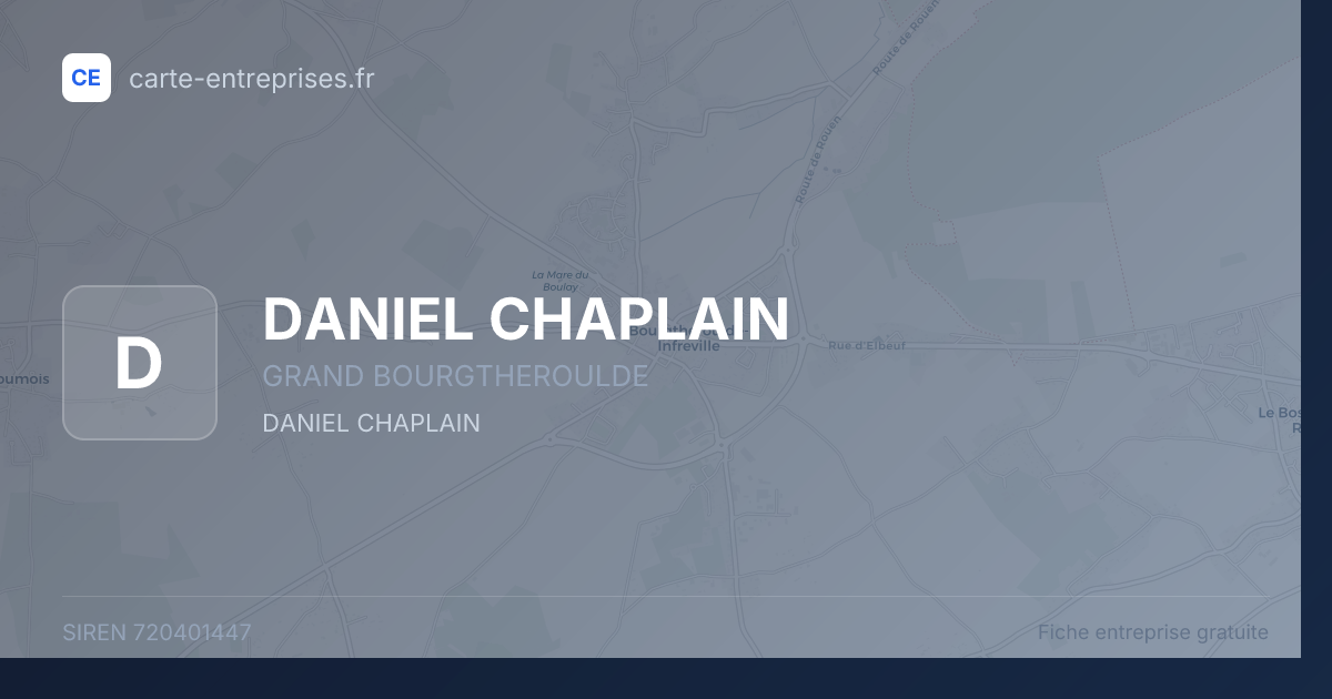 DANIEL CHAPLAIN — 720401447 — fiche entreprise