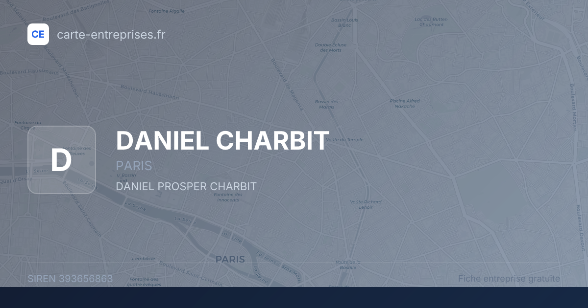 DANIEL CHARBIT — 393656863 — fiche entreprise
