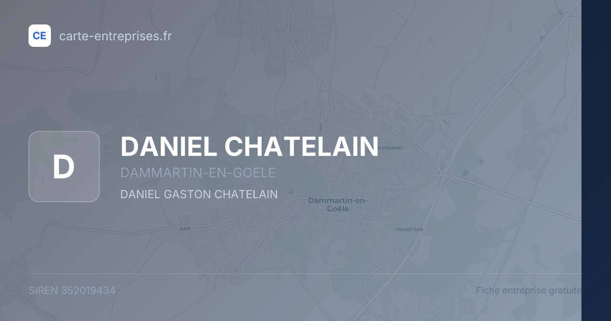 DANIEL CHATELAIN — 352019434 — fiche entreprise