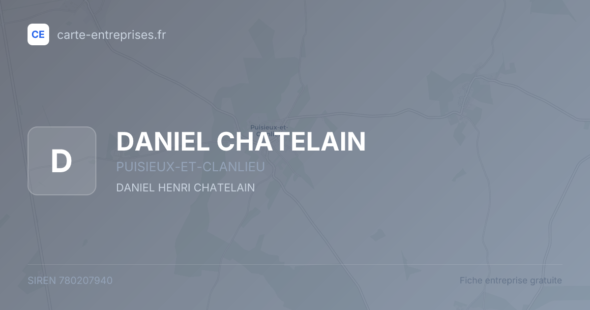 DANIEL CHATELAIN — 780207940 — fiche entreprise