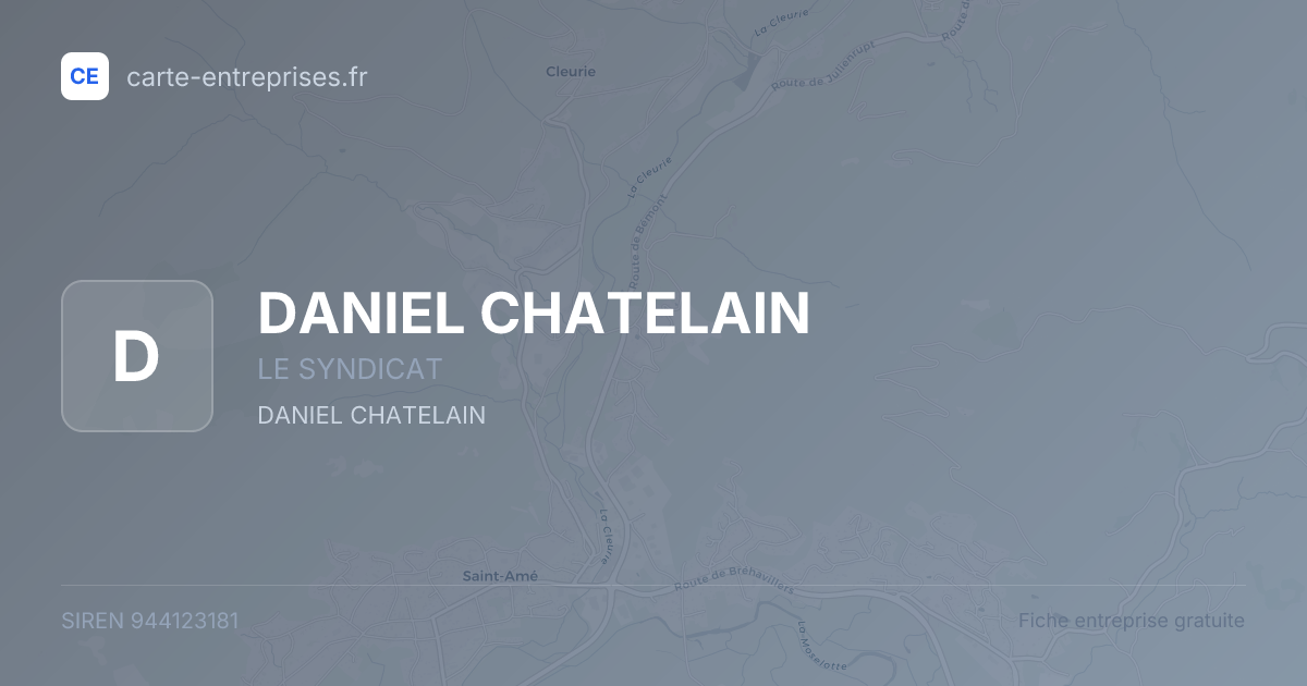 DANIEL CHATELAIN — 944123181 — fiche entreprise