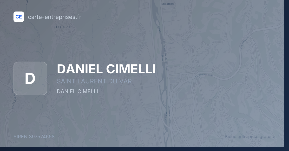 DANIEL CIMELLI — 397574658 — fiche entreprise