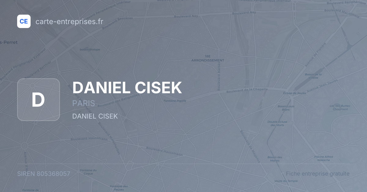DANIEL CISEK — 805368057 — fiche entreprise