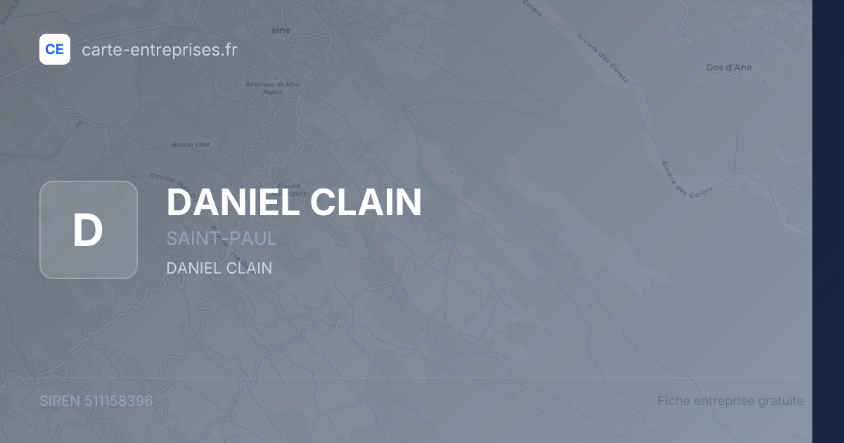 DANIEL CLAIN — 511158396 — fiche entreprise