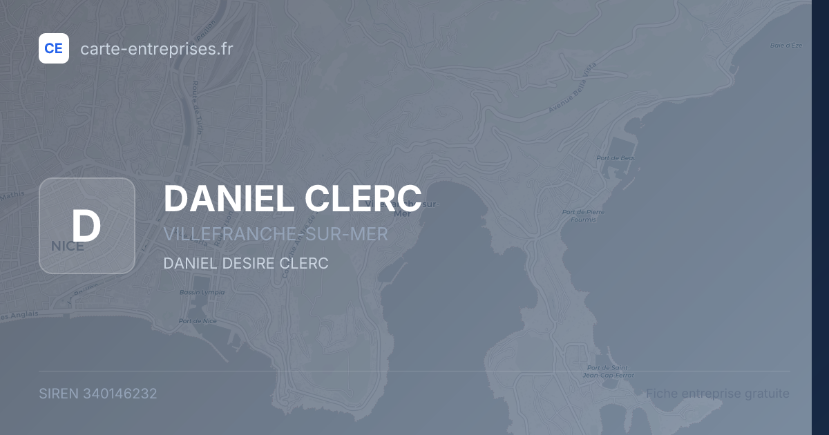 DANIEL CLERC — 340146232 — fiche entreprise