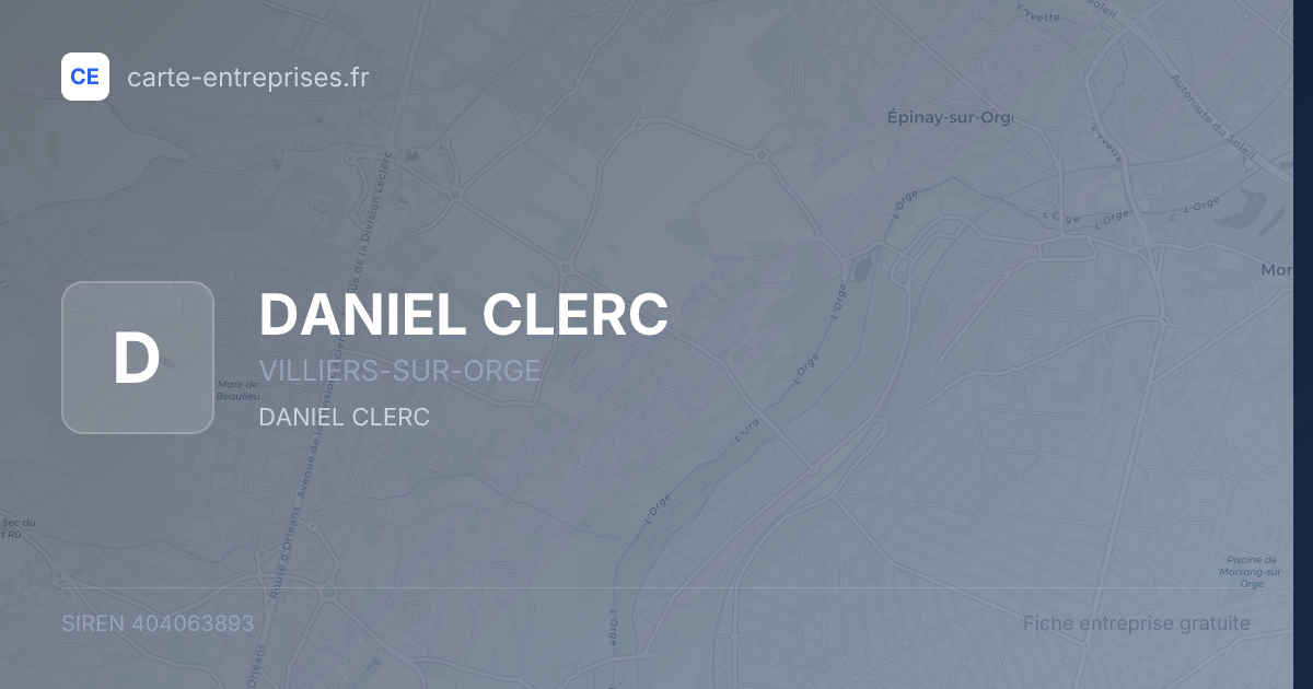 DANIEL CLERC — 404063893 — fiche entreprise