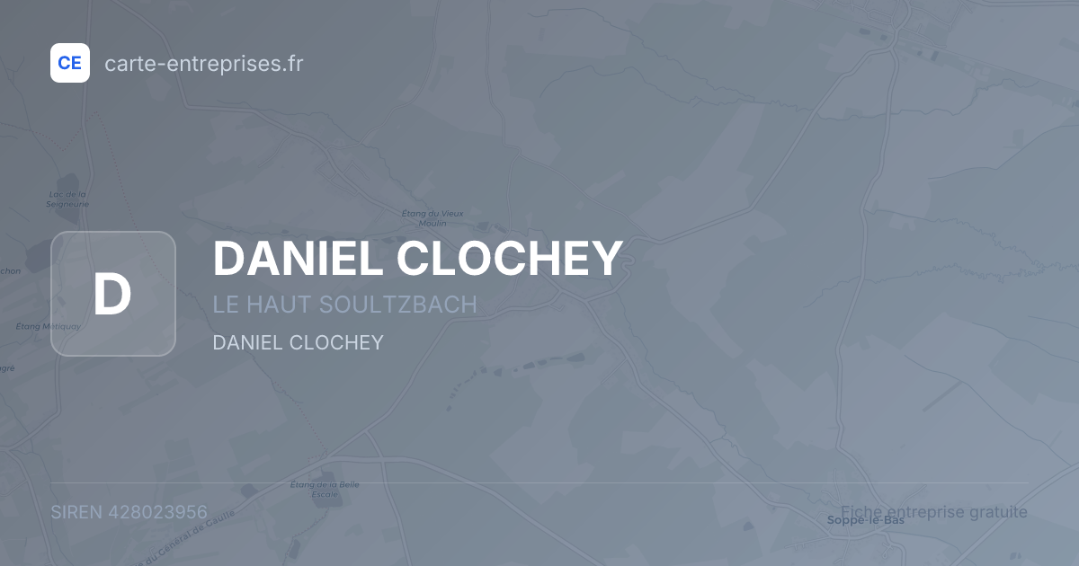 DANIEL CLOCHEY — 428023956 — fiche entreprise