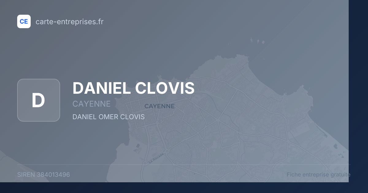 DANIEL CLOVIS — 384013496 — fiche entreprise